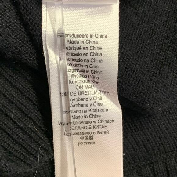 G-STAR Size M Black Cotton Wool Blend Knit Double Breasted Buttoned Cardigan - Picture 9 of 10